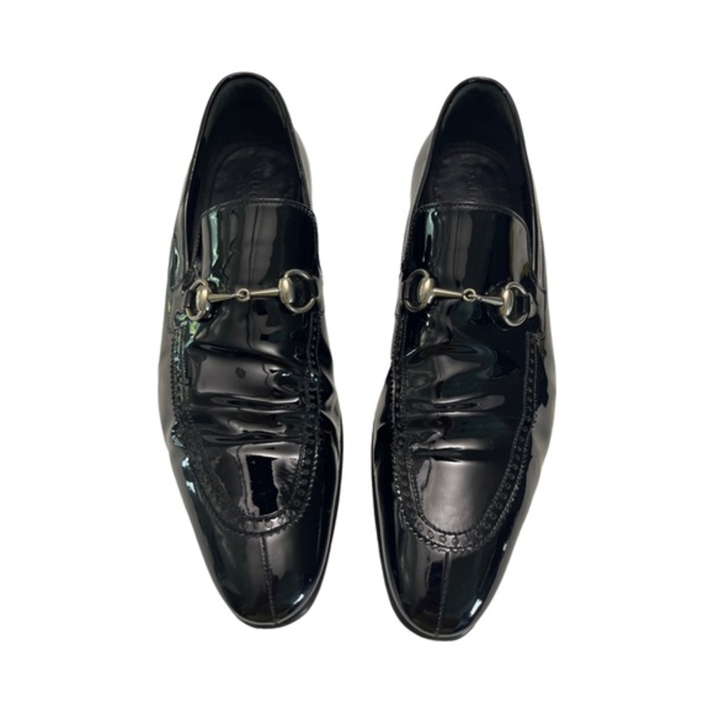 Gucci Black Patent Leather Loafers